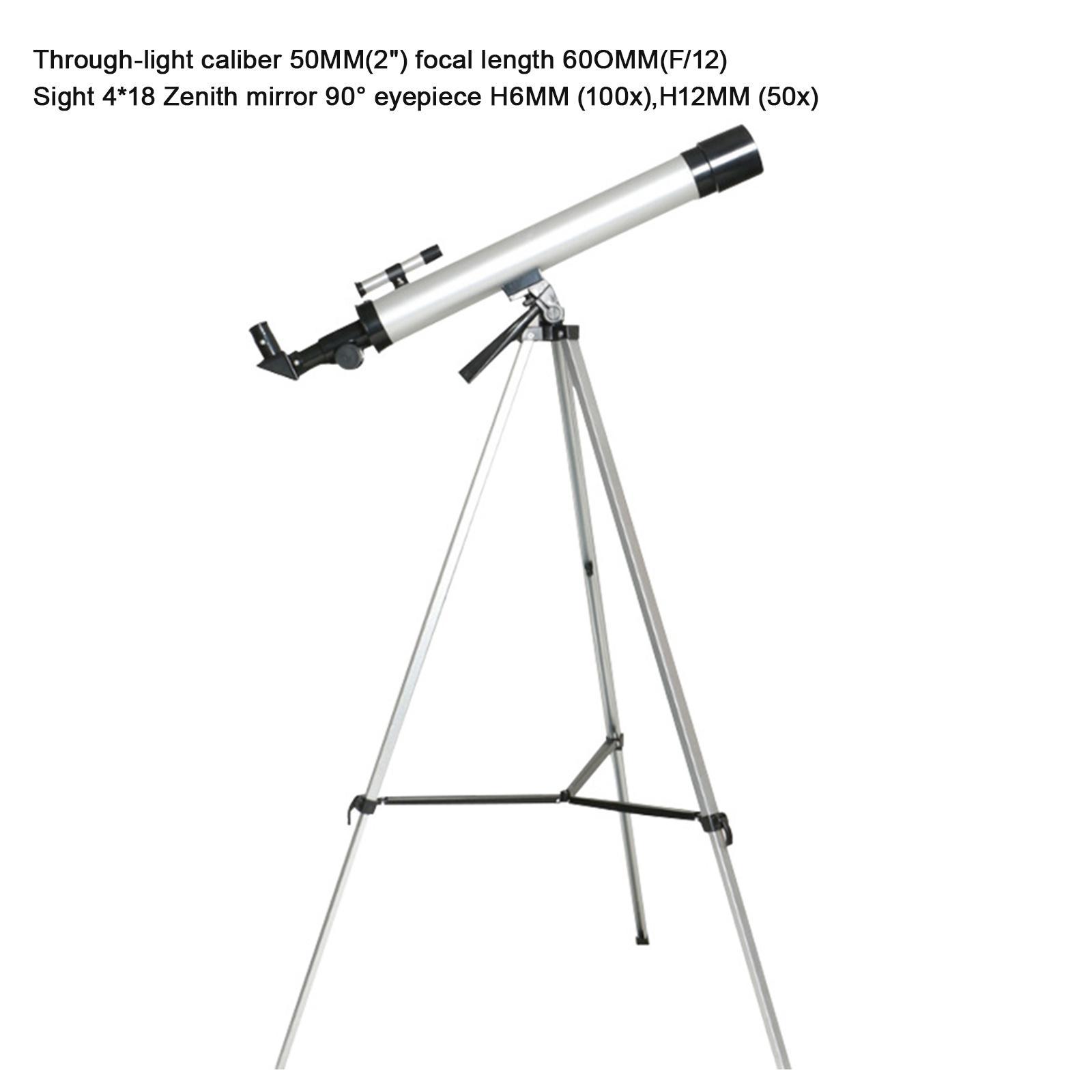 Telescope 50mm Adjustable Wide Angle 600mm for Travel Adults Kids