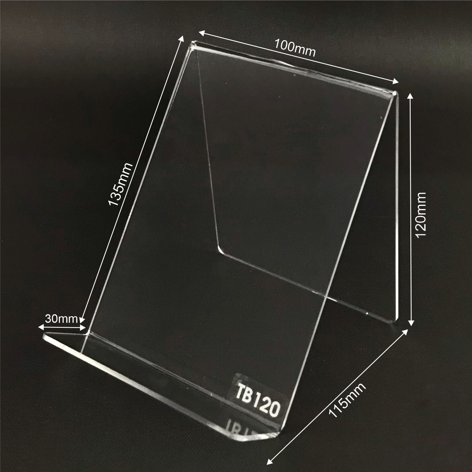 Kệ trưng bày mica chữ V Enter TB120 100x115x135mm mica dày 2mm