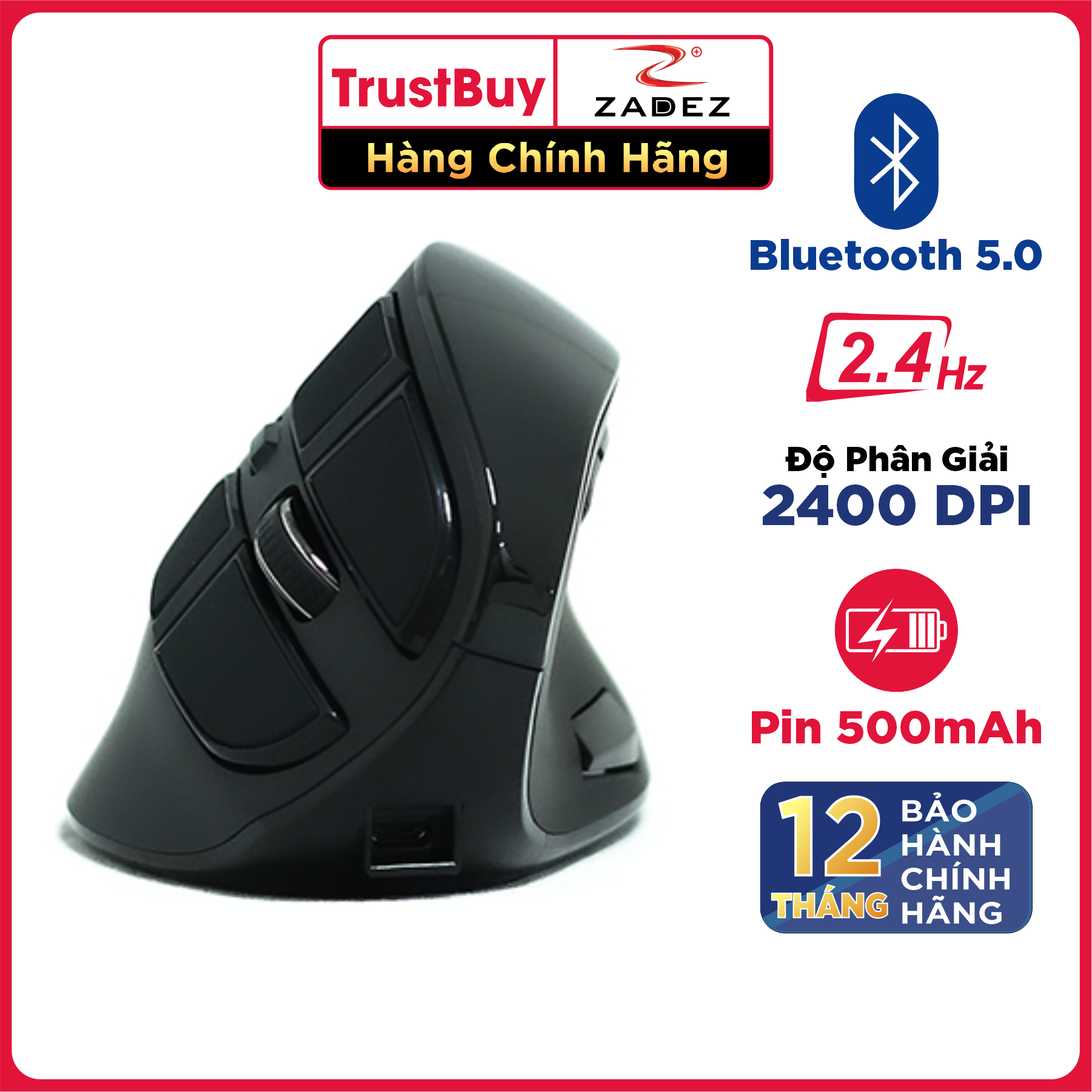 Chuột Không Dây Bluetooth ZADEZ M398 - Hàng Chính Hãng