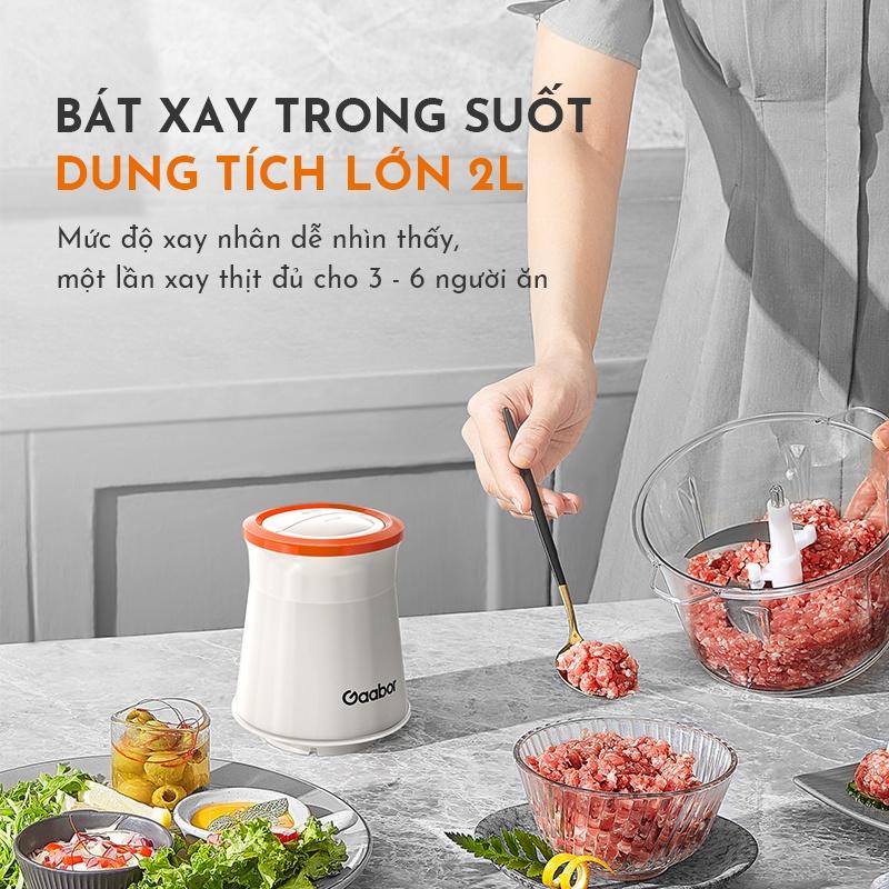 Máy xay thịt thực phẩm đa năng GAABOR GJ-M20A 2L (Nhựa - Tô Nhựa) - Hàng chính hãng