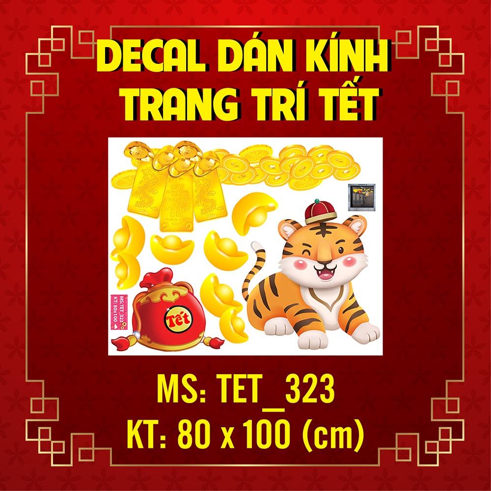 DECAL TRANG TRÍ TẾT NGUYÊN ĐÁN 2022 TÚI LỘC ĐẦU NĂM