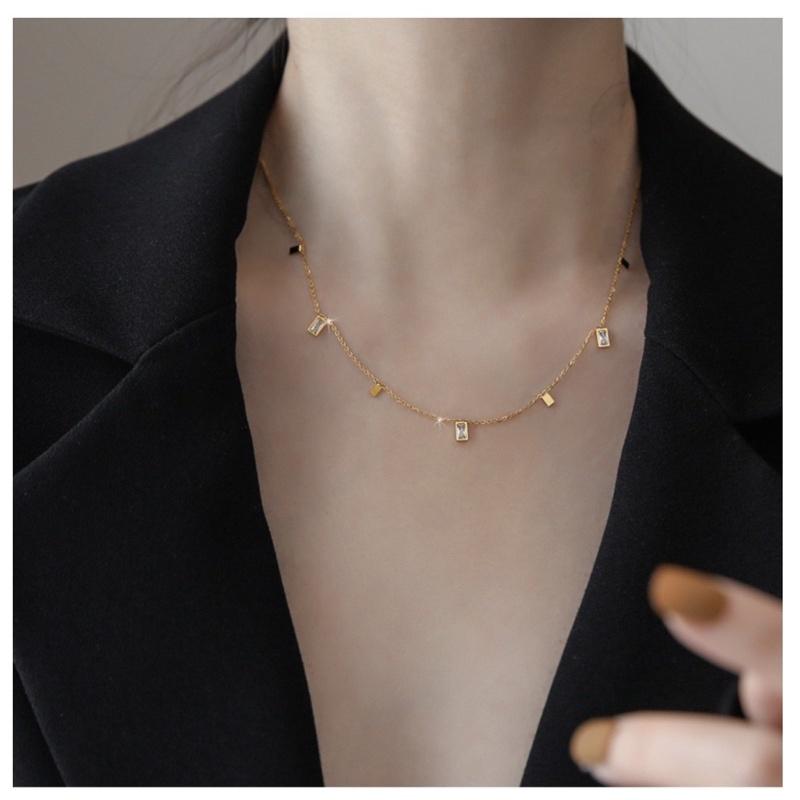 ᴾᵀᴺᵃᶜᶜ Dây chuyền TITAN mảnh style Korea . D39718