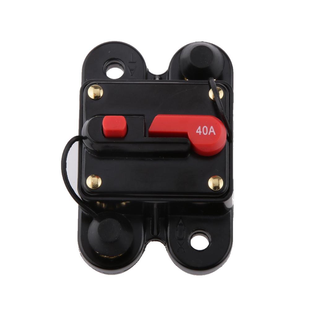 Car Auto Marine Inline Circuit Breaker 40 AMP Manual Reset Audio Fuse Holder