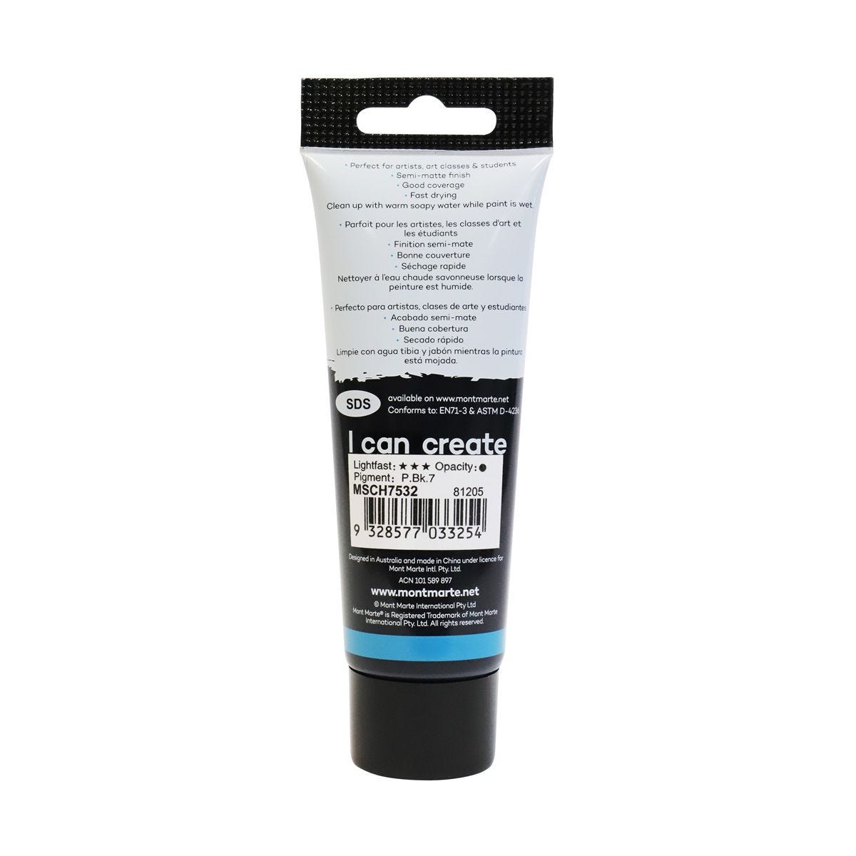 Màu Acrylic Mont Marte Tuýp 75ml - Acrylic Colour Paint Signature 75ml (2.54oz)