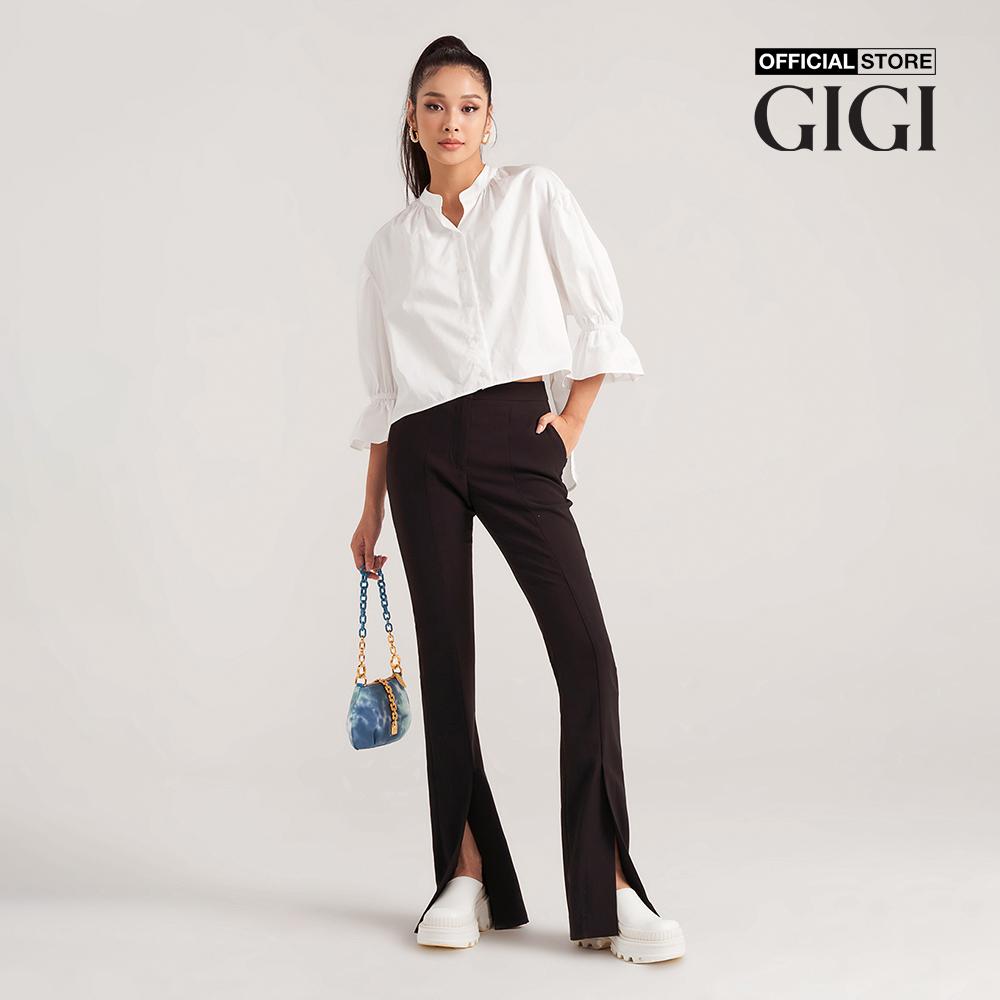 GIGI - Áo sơ mi nữ phom suông cổ trụ hiện đại G1107T221275