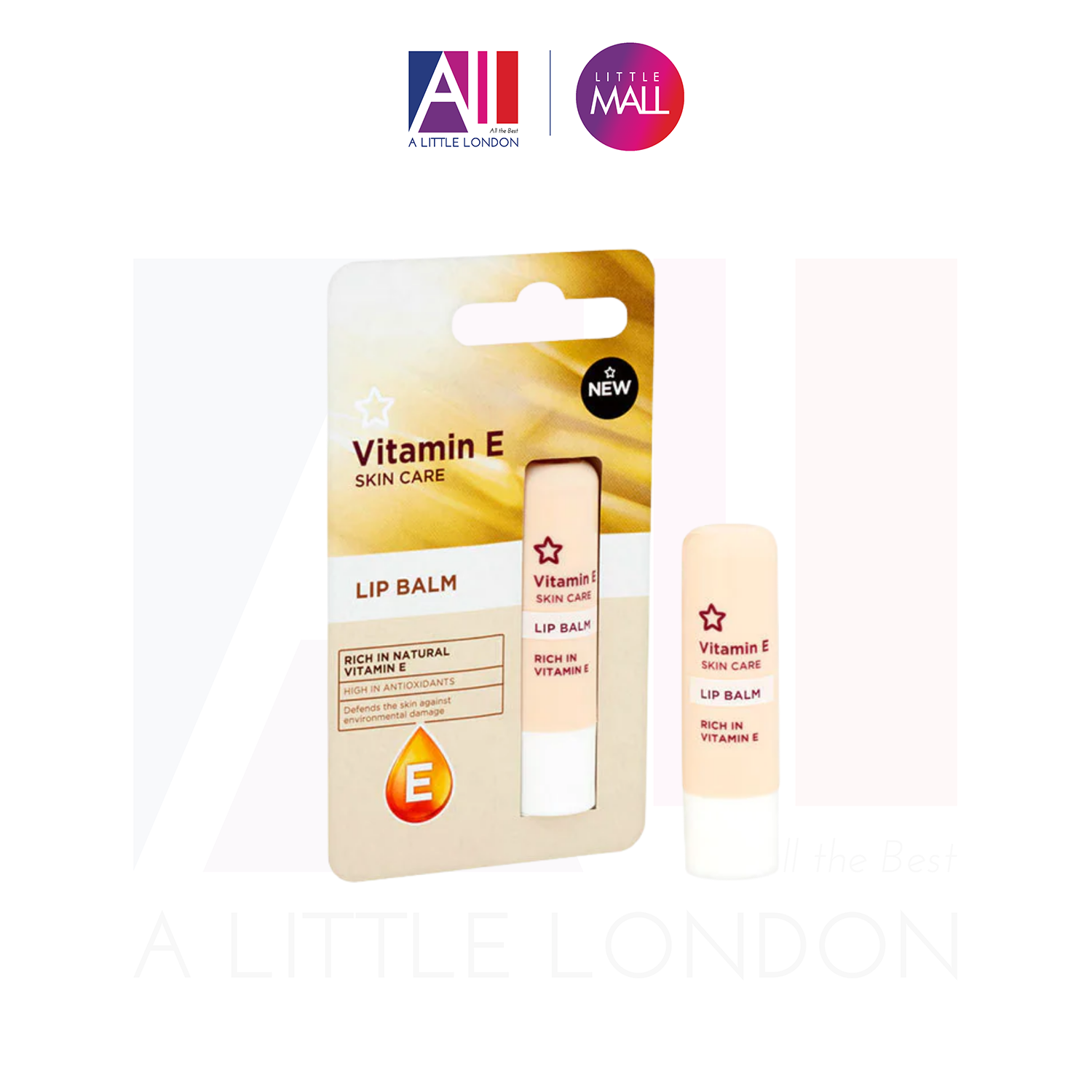 Son dưỡng ẩm Superdrug Vitamin E Lip Balm 4.8g (Bill Anh)