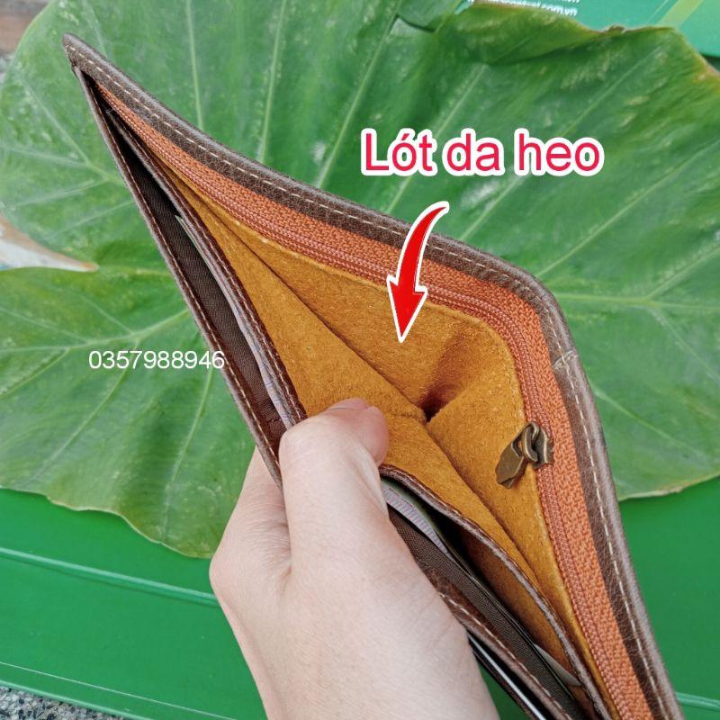Ví Nam Da Bóp Nam Da Bò Đốt Không Cháy, Hoạ Tiết Khoá Đồng CEFIRO Cá Tính Sang Trọng