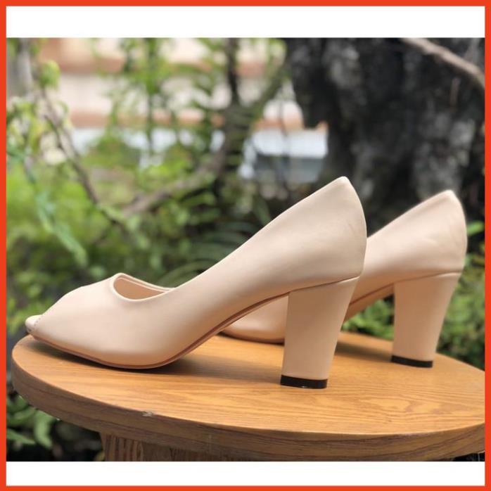 TLG Giày da cao gót nữ 21298 hot trend 2020