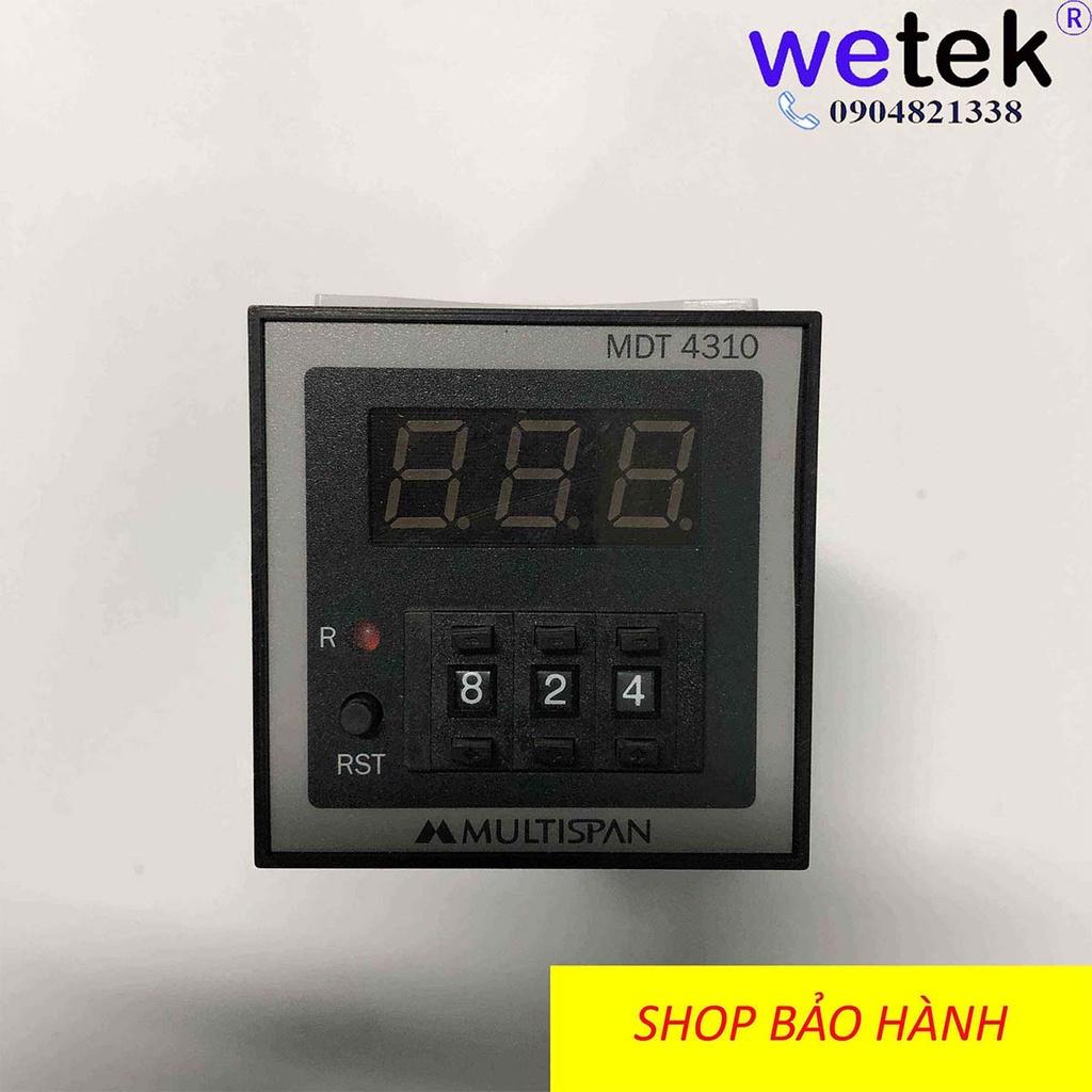 Multispan MDT 4310 Timer kiểu cơ, lắp mặt cánh tủ, phím xoay, màn LED, dải siêu rộng 0s-999h