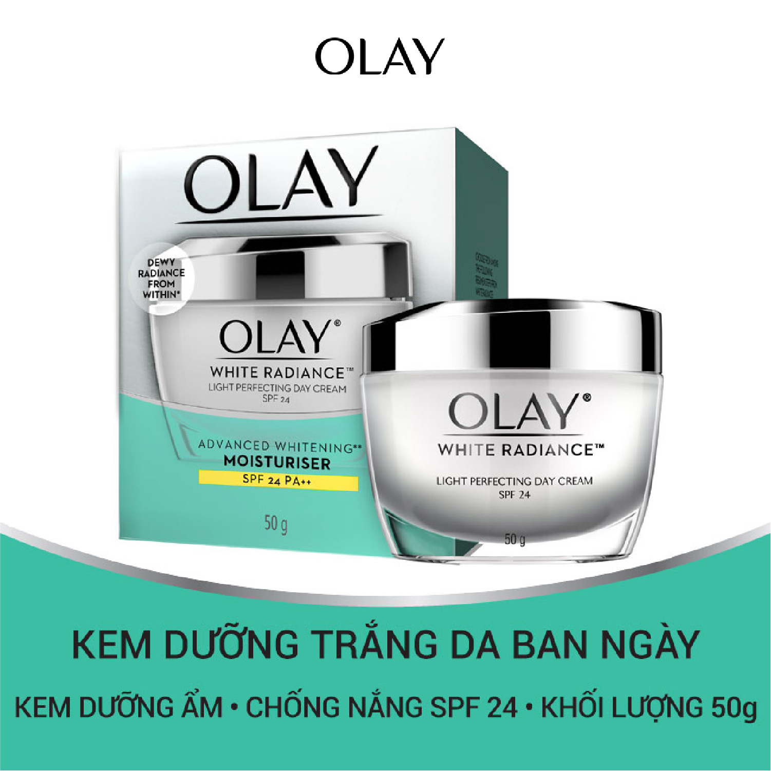 Kem dưỡng trắng da ban ngày Olay White Radiance Light Perfecting Day Cream 50g