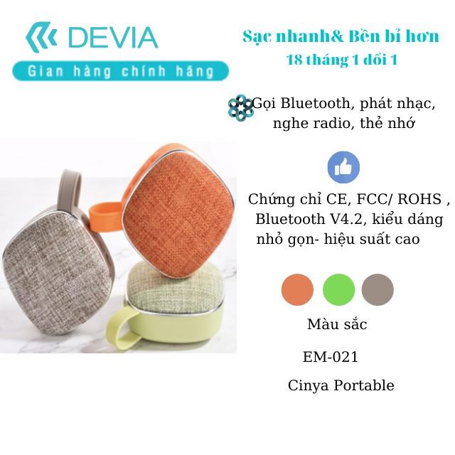 Loa không dây bluetooth Devia Cinya Portable - Hàng chính hãng