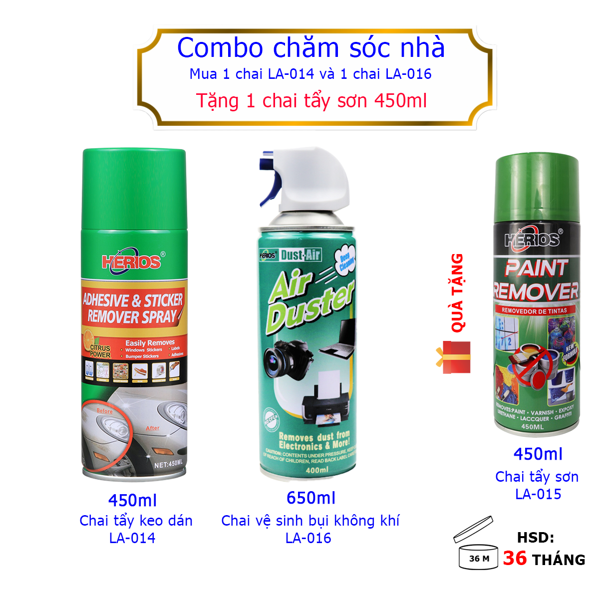 Combo 3 sản phẩm chăm sóc nhà cửa CB-02HC 1350ml