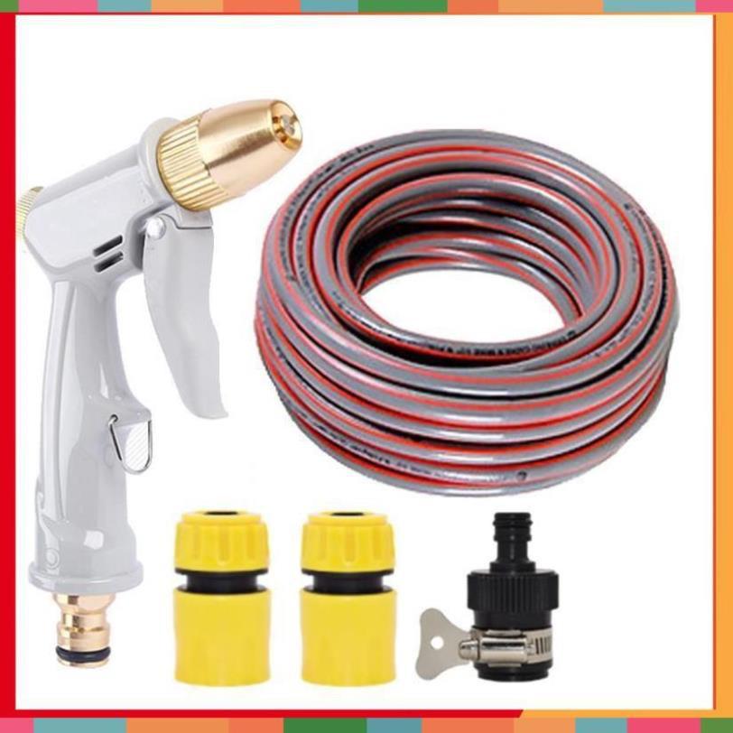 Bộ dây vòi xịt nước rửa xe, tưới cây tăng áp 3 lần, loại 3-5m  206846