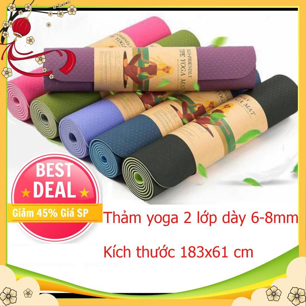 Thảm tập yoga 2 lớp TPE dày 6mm