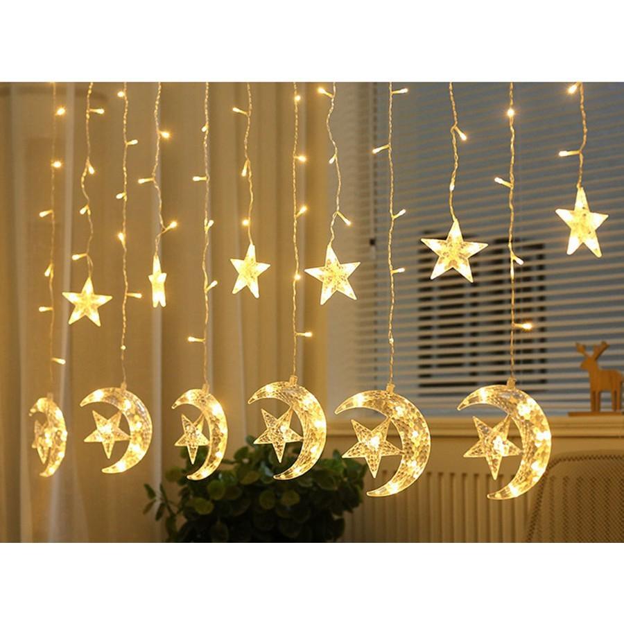 Dây đèn LED hình SAO noel decor dài 3m màu vàng ấm lung linh