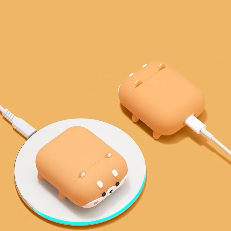 Ốp bảo vệ Dành Cho Airpods 1/2 - hình chó shiba nằm