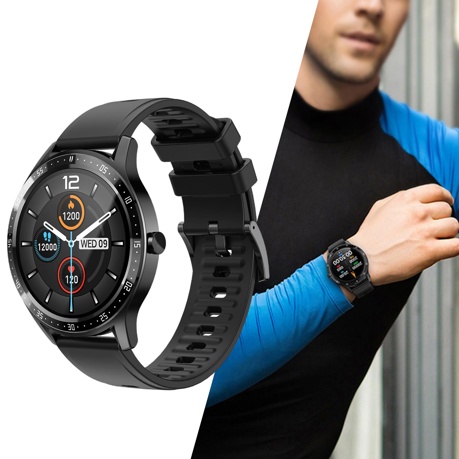 Sports Smartwatch 1.28 inch Bluetooth Call Pedometer Touch Screen Black