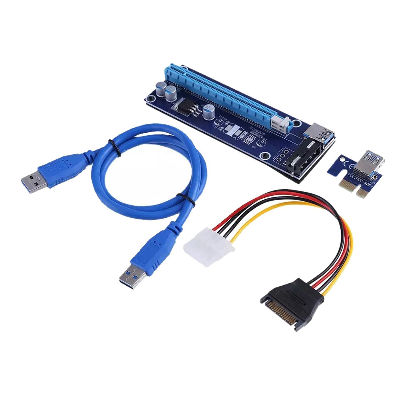 VER006 PCI-E GPU Riser Card 4pin PCI Express USB 3.0 for Bitcoin Miner