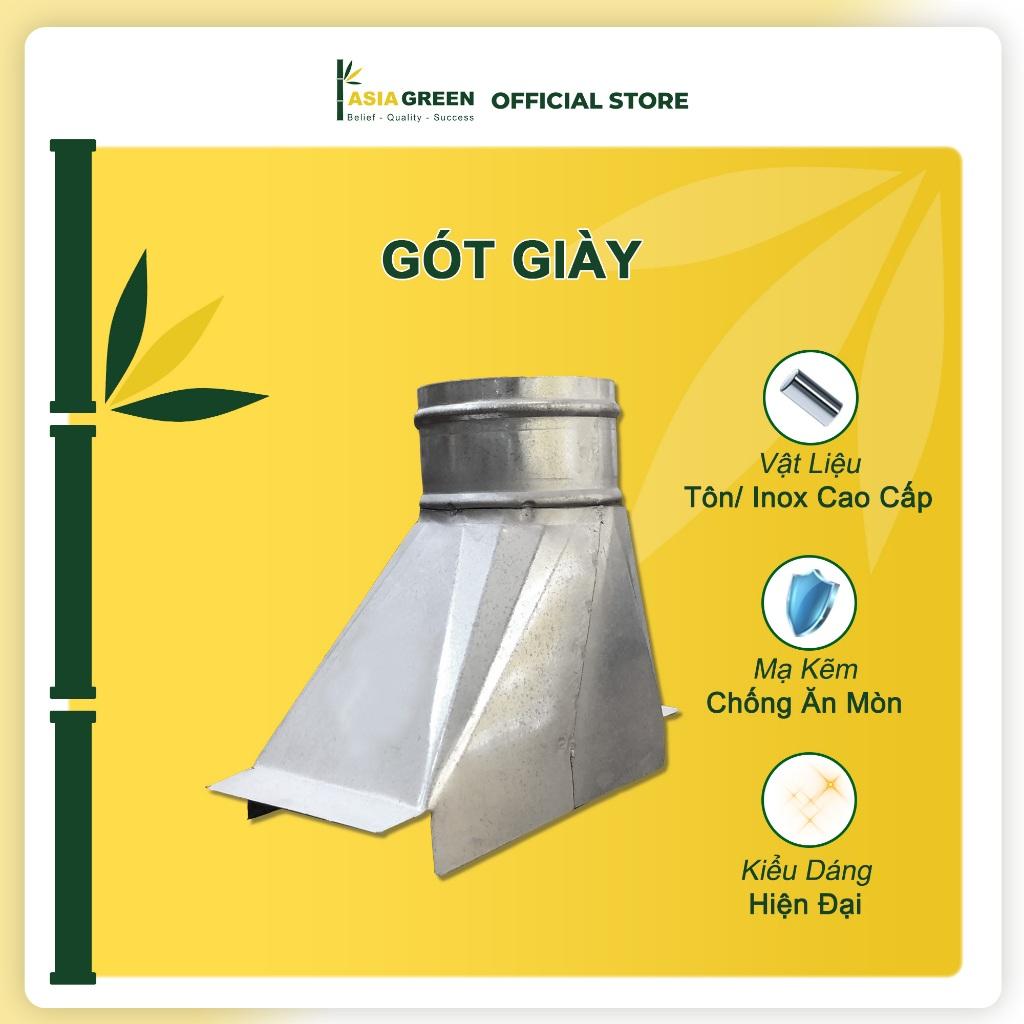 ASIA GREEN - Gót Giày Nối Ống Gió, Tôn Mạ Kẽm/Inox, Chống Ăn Mòn, Độ Dày 0.58mm (Giá bao gồm VAT)