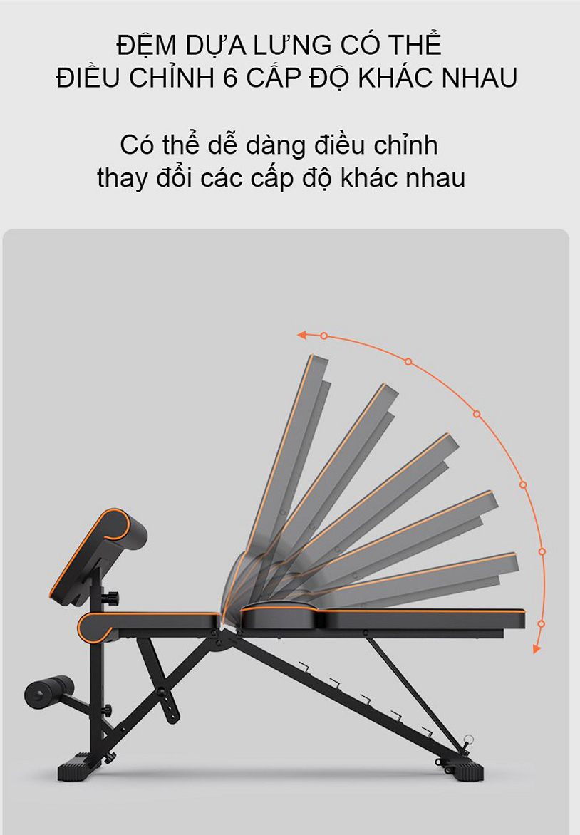 Ghế Tập Tạ Đa Năng Điều Chỉnh FED002 Nhập Khẩu Cao Cấp Chịu Lực 300kg