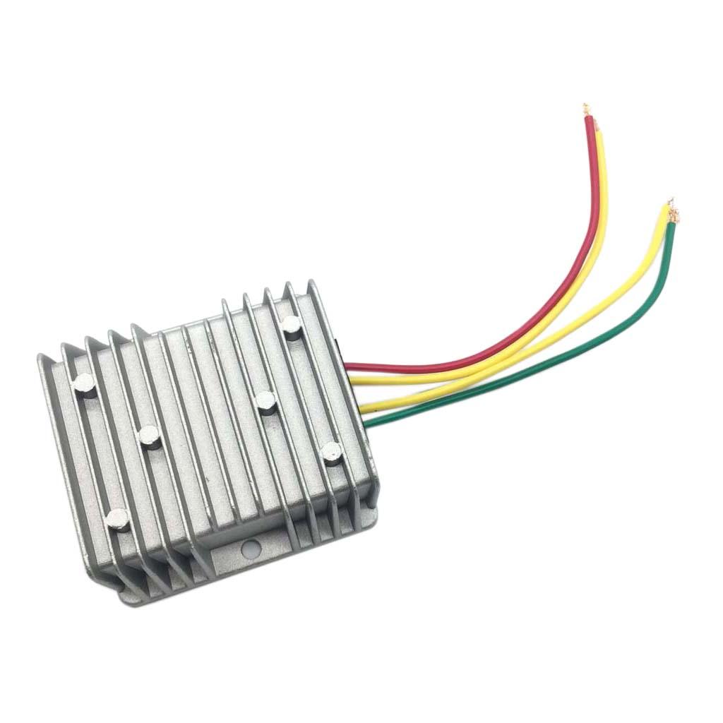 Power 8-40V to 12V 6A DC Voltage Stabilizer Regulator Dustproof Silver