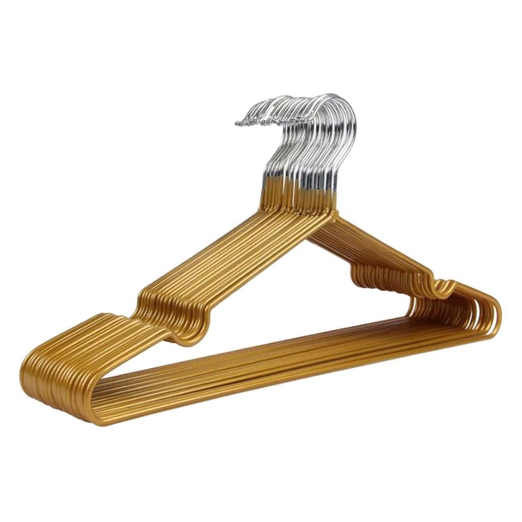 Coated Steel Clothes Hanger Rack Holder Bedroom Bathroom Balcony Golden