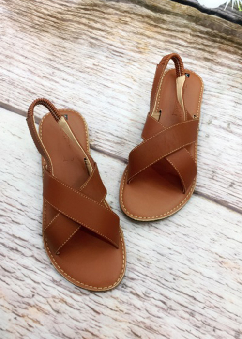 Giày sandal bệt nữ, chất liệu da bò MT31