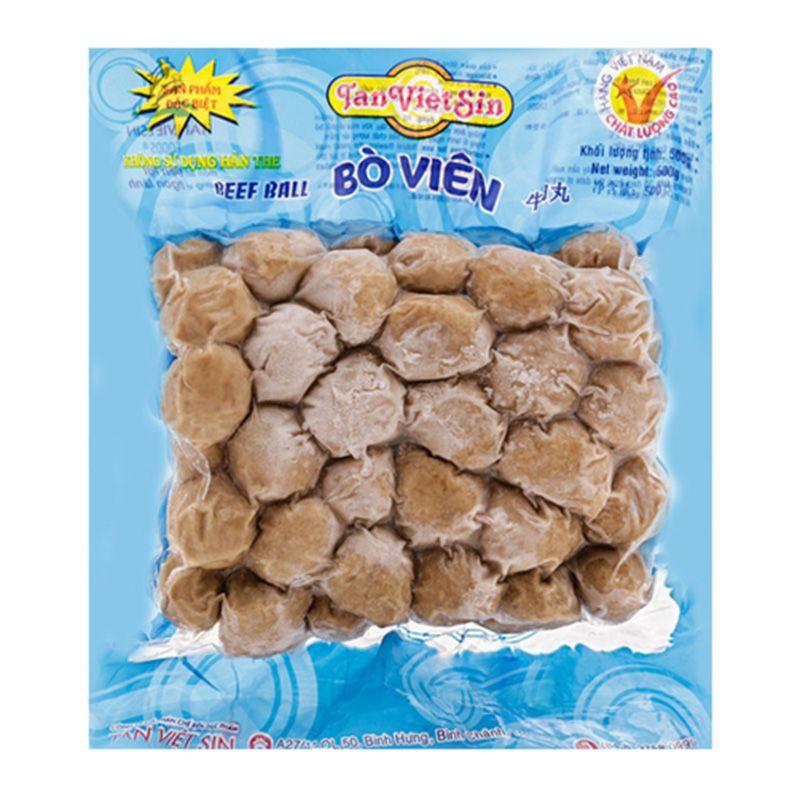 Bò viên Tân Việt Sin gói 500g – 8936118080066