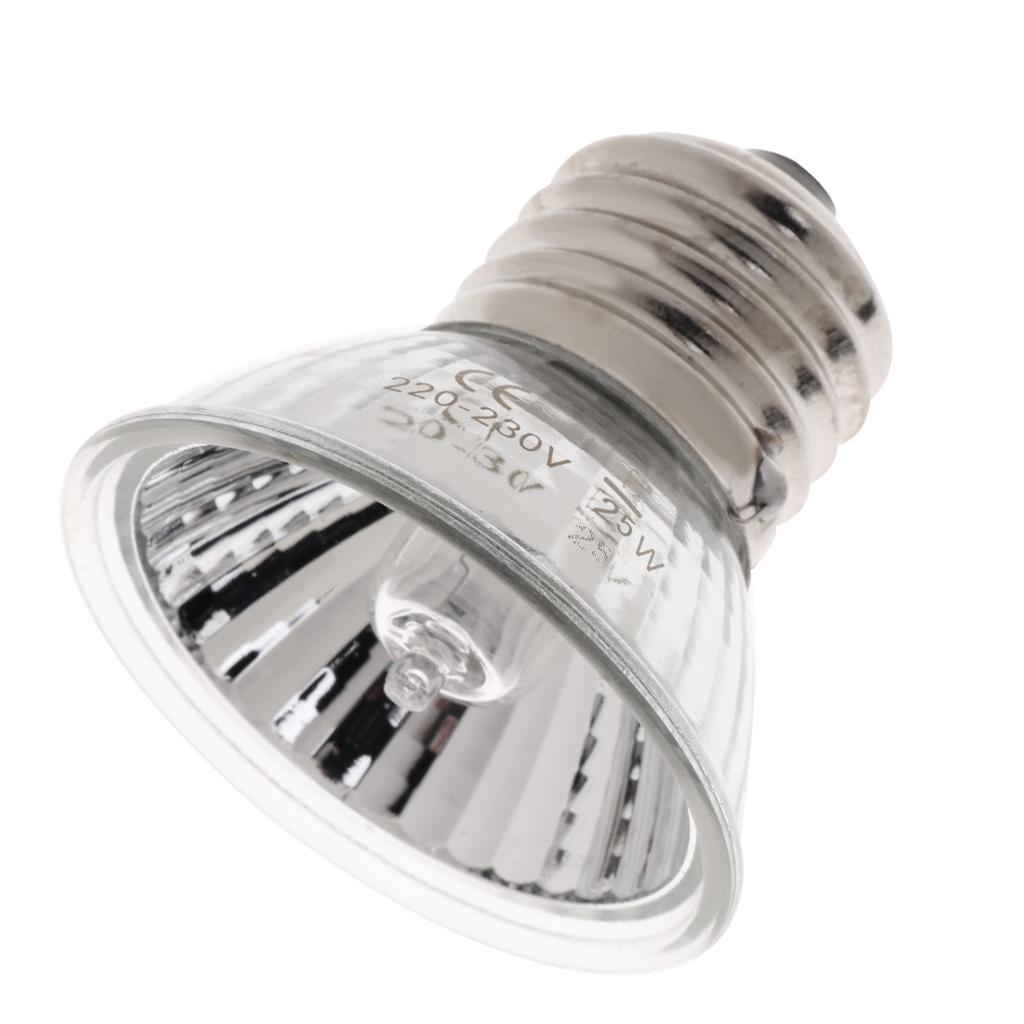 E27 220-230V Reptile Basking Lamp UVA UVB Halogen Bulb Emitter Light 25/50/75W