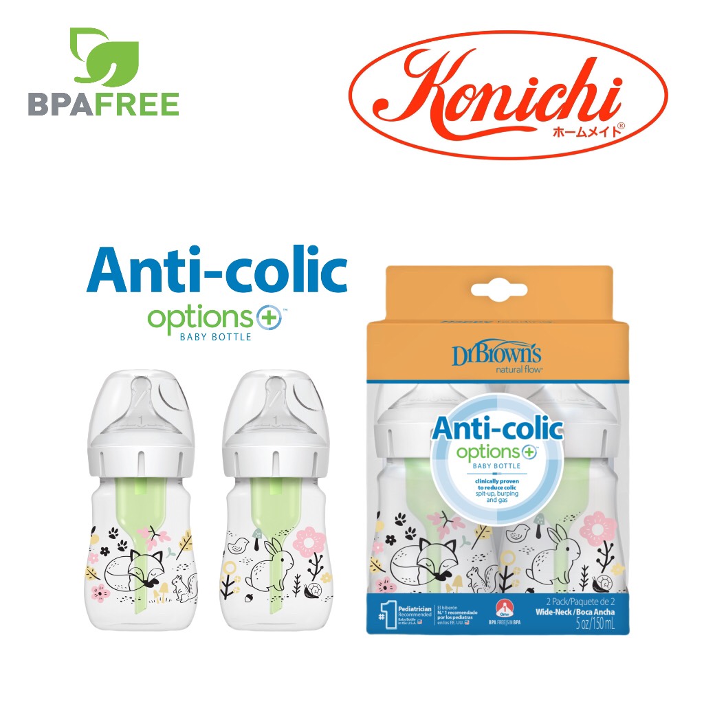 Combo 2 bình sữa Dr.Brown's Options Plus cổ rộng 150ml