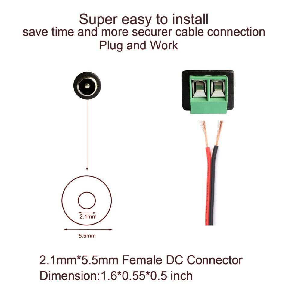 Jack nguồn DC vặn vít 12V - Jack đực và jack cái