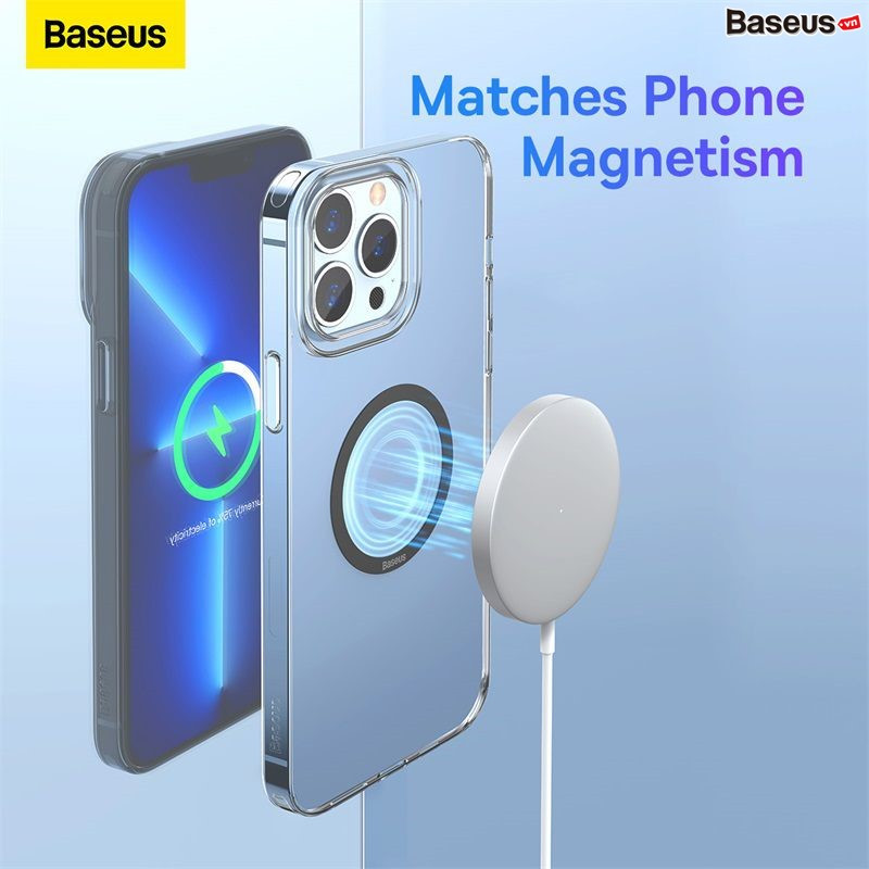 Vòng Kim Loại  Baseus Halo Series Magnetic Metal Ring cho iPhone 13/12 - hàng chính hãng