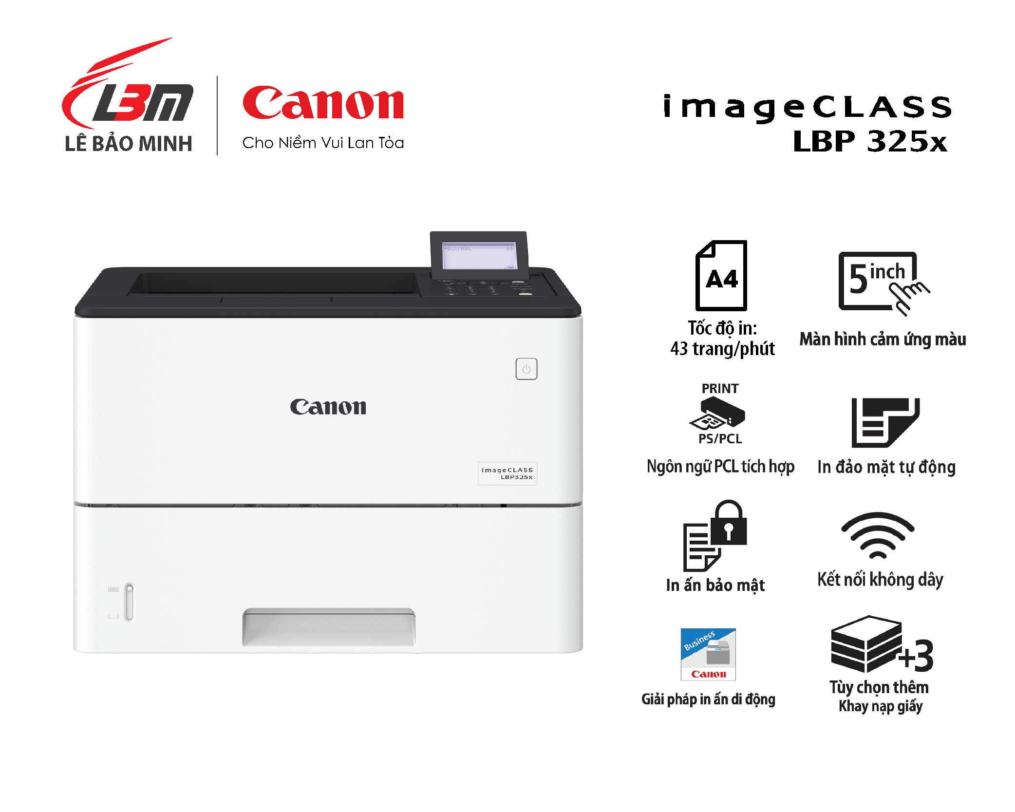 Máy in laser đơn năng Canon LBP325x- Hàng chính hãng