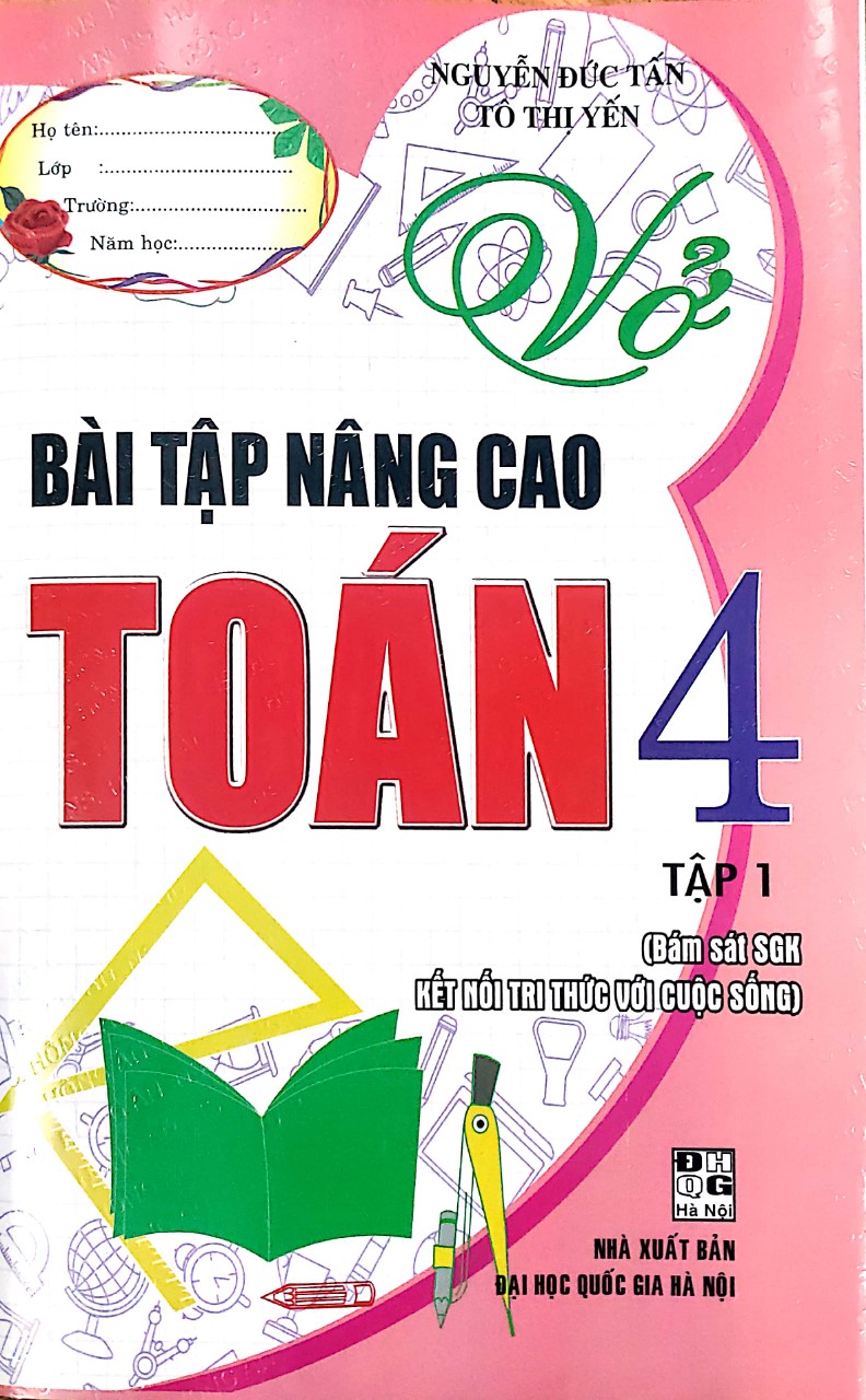 Sách - Combo Vở Bài Tập Nâng Cao Toán Lớp 4 (Bám Sát SGK Kết Nối Tri Thức Với Cuộc Sống -Bộ 2 Cuốn)