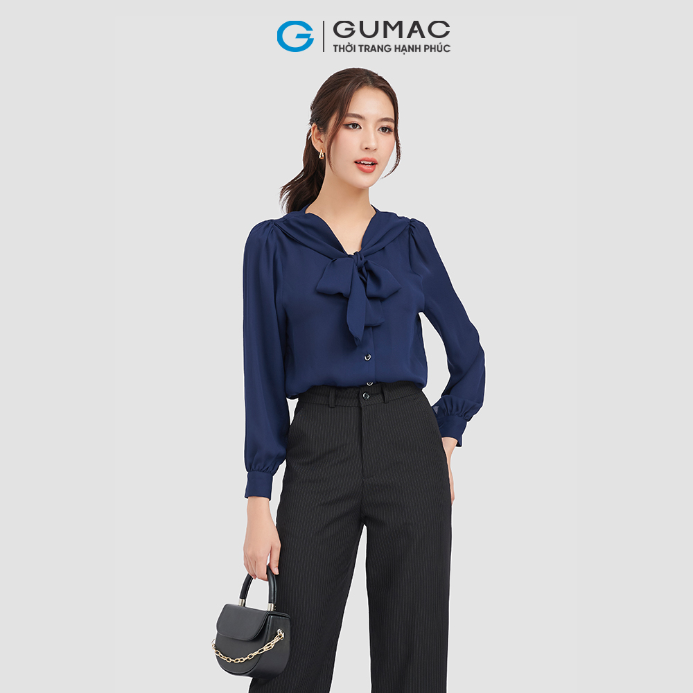 Quần tây nữ GUMAC QC09024 kẻ sọc ống suông công sở