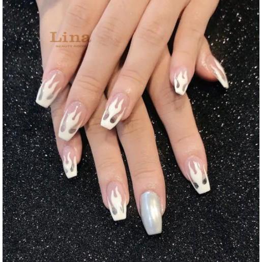 Sticker nails - hình dán móng 3D lửa