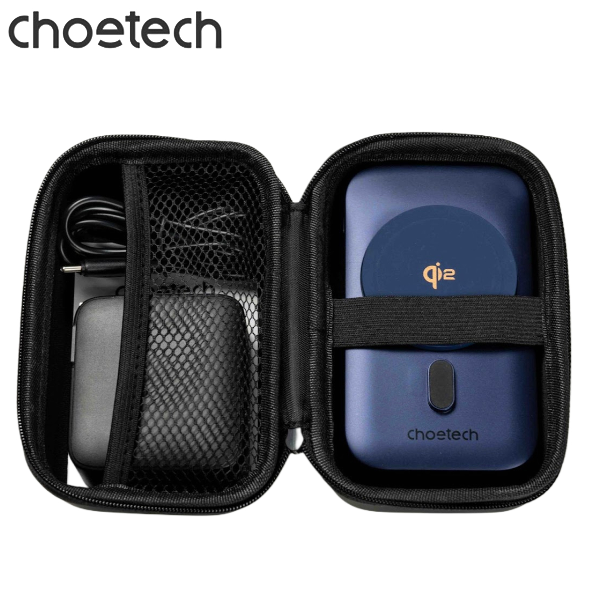 Pin dự phòng kiêm đế sạc không dây chuẩn Qi 2 gấp gọn Choetech B750 dung lượng 10000mAh (Hàng chính hãng)