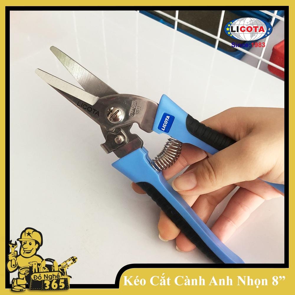 Kéo cắt cành kiểu Anh 8" mỏ nhọn Licota