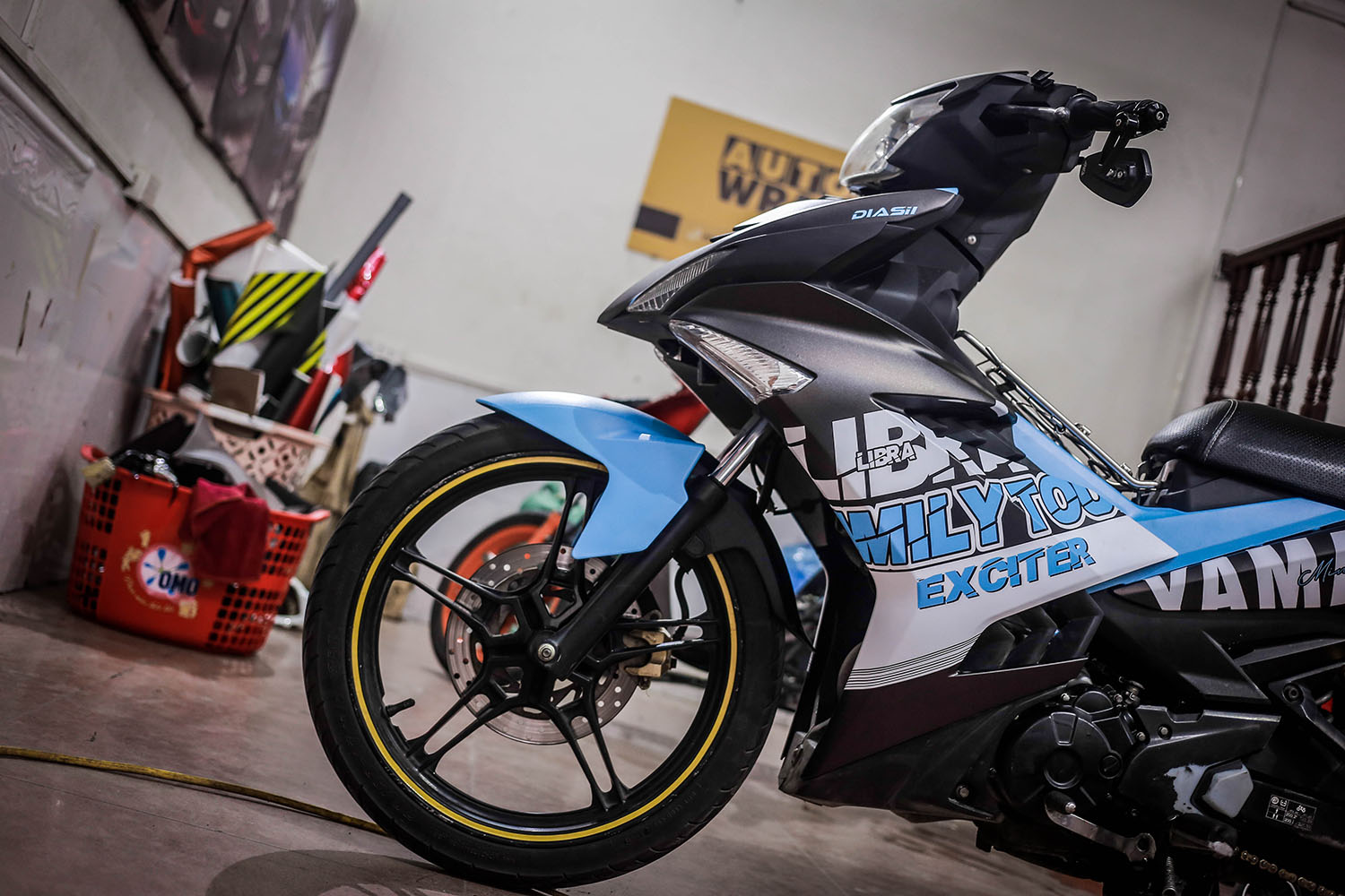 Tem trùm Exciter 150 Alimyto Blue
