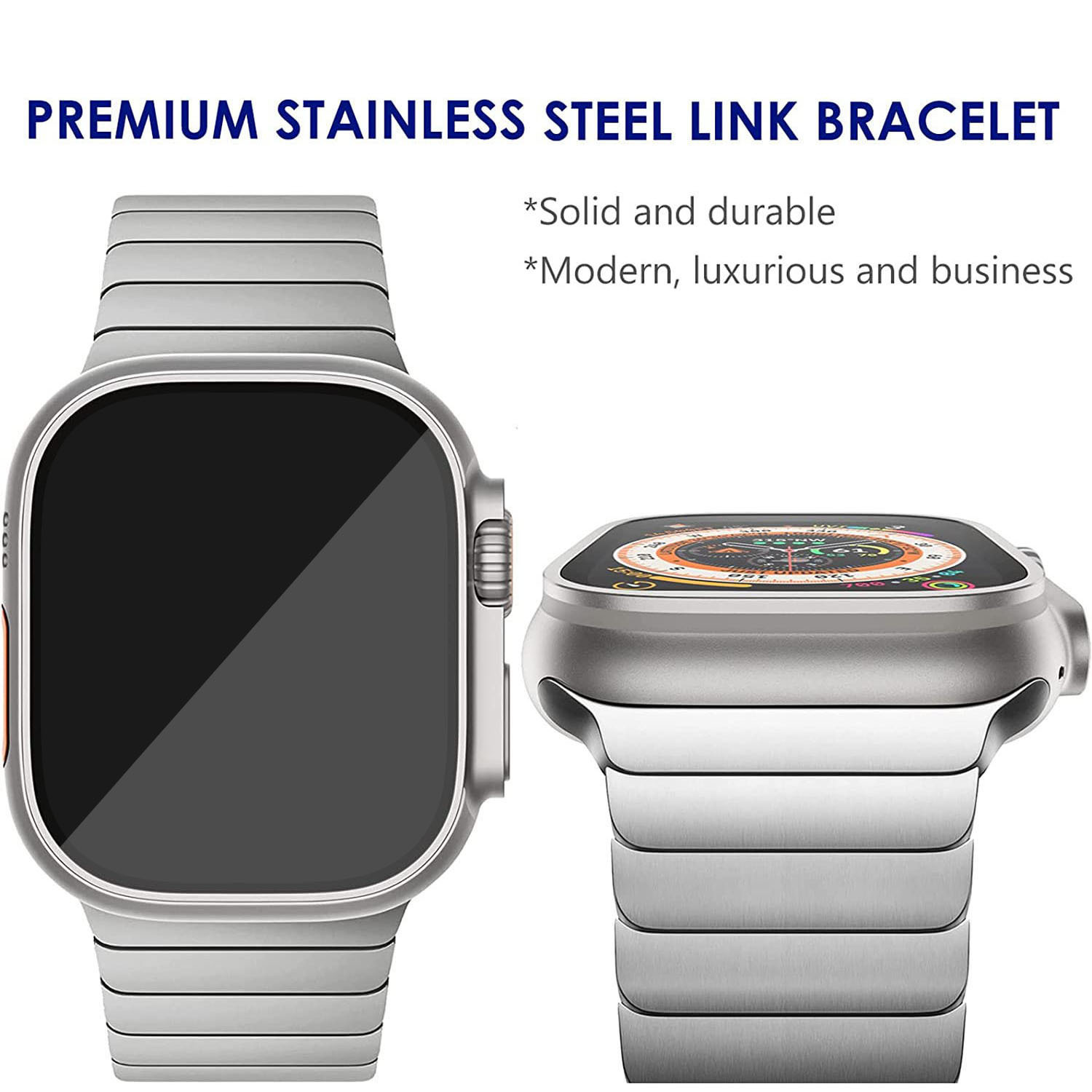 Dây Đeo Thép Dành Cho Apple Watch Kai.N SeamLess Steel Band Size 42/44/45/49mm_ Hàng Chính Hãng