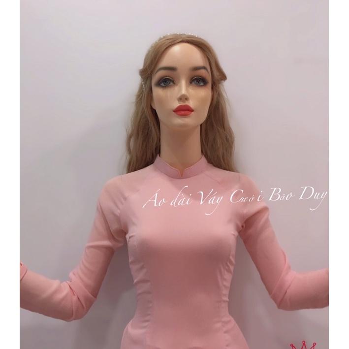 Áo dài 4 tà màu tím màu hồng màu trắng có big size