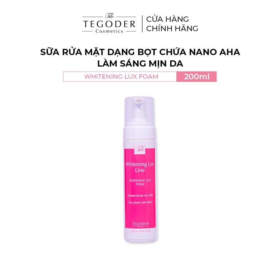 Tẩy tế bào chết làm sáng da dạng bọt chứa AHA Tegoder Whitening Lux foam 200 ml mã 4984