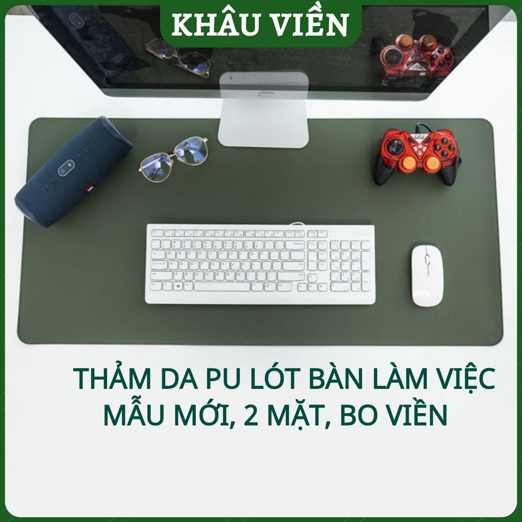 Miếng Lót Bàn Làm Việc DeskPad Da Cỡ Lớn Kiêm Bàn Di Chuột Máy Tính Mouse Pad