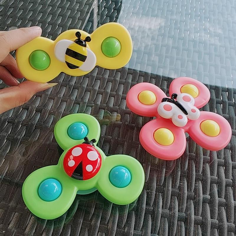 Set 3 con quay spinner cho bé, đồ chơi hình côn trùng dễ thương. Chất liệu an toàn cho trẻ