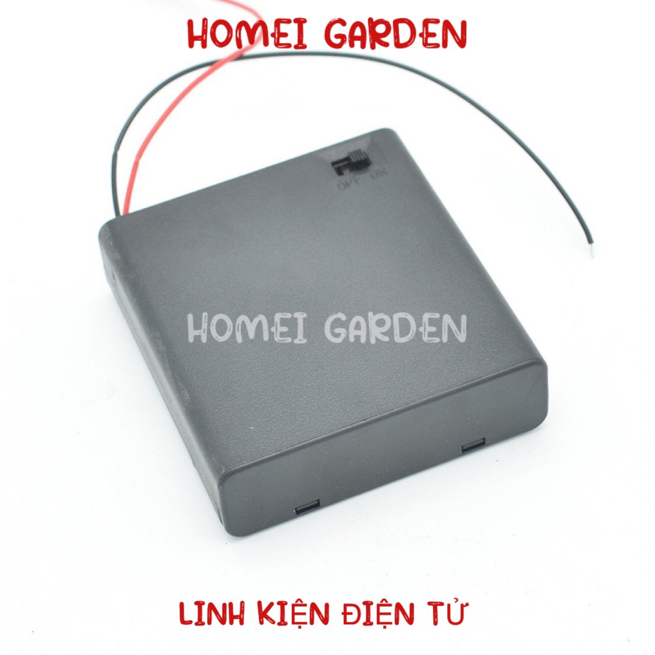 Hộp Đựng Pin Aa 4 Ngăn 6v Có Công Tắc - HM0132