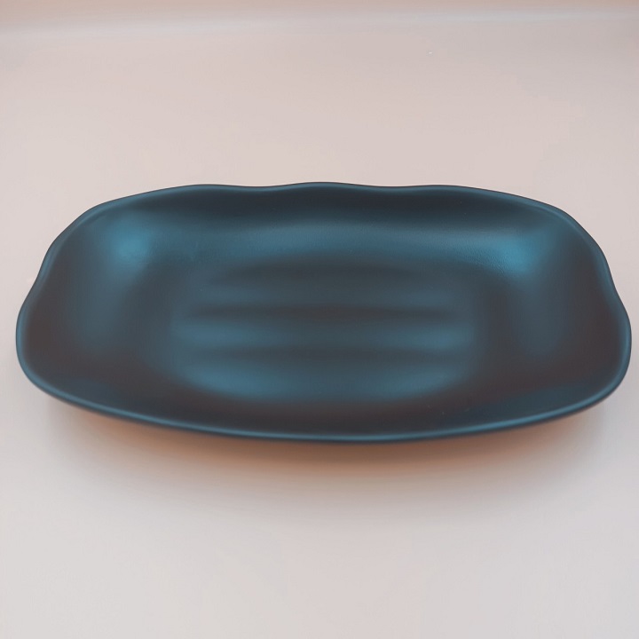 Đĩa Bầu Dục Sâu Melamine đen nhám chống cháy siêu bền hàng nhập khẩu