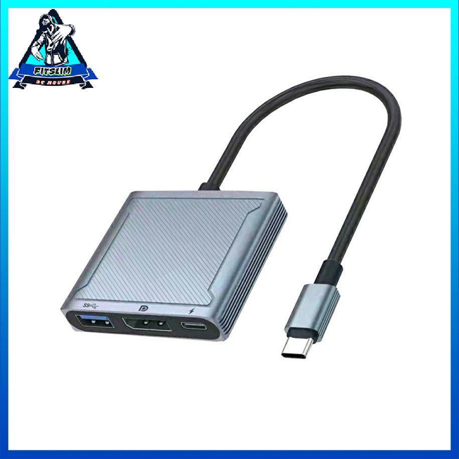 Bộ chuyển đổi 8K DP Bộ điều hợp ba trong một Bộ chuyển đổi USB-C Loại C Di động Hub