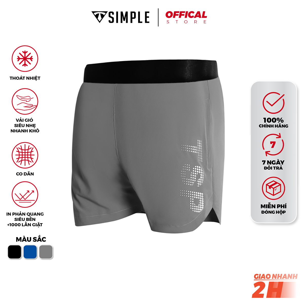 Quần Đùi Thể Thao Nam TSIMPLE V2 Short tập gym vải gió thoáng mát co giãn thoải mái vận động QGRP2