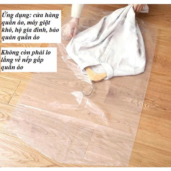 COMBO 10 Túi bọc quần áo chống bụi bẩn, nấm mốc 60x90cm