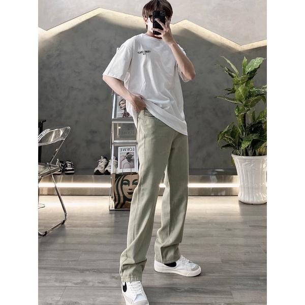 Baggy jeans nam quần jeans nhiều màu dễ phối đồ